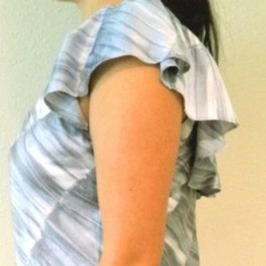 Scoop Back Top with Ruffles